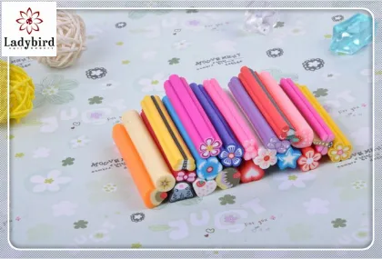 new 3d nail art polymer clay, clay flower polymer clay,bow nail decoration