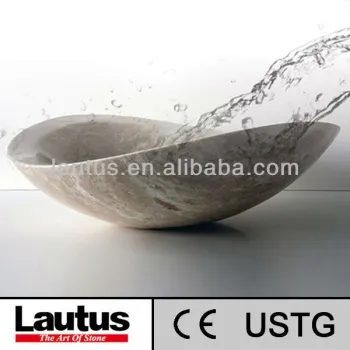 Modern OV6038BT designed by Lautus is basin of reconstituted stone