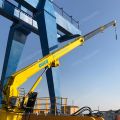 Marine cargo crane 0.2T20M telescopic crane installed on the ship deck