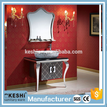 2016 Elegant Shape Design Bathroom Mirror Cabinet With Art Basin