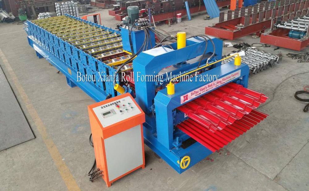 Double Corrugated Rood Sheet Metal Roll Forming Machine