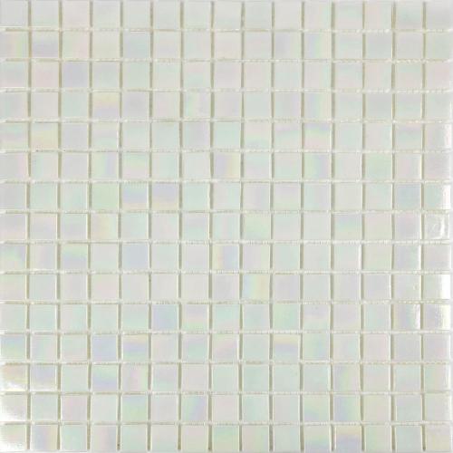 Carreaux de mosaïque en verre moderne blanc arc-en-ciel Gold line