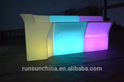 Cool design light up led plastic bar counter, led round bar counter,under led round bar counter with lights