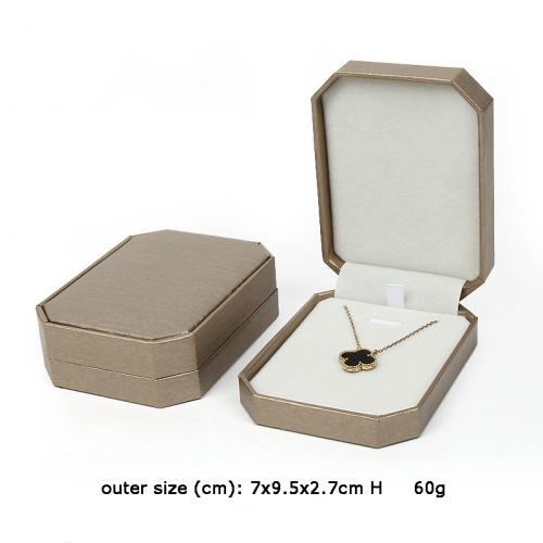 Caja de anillo octogonal Empaque de joyero de regalo personalizado
