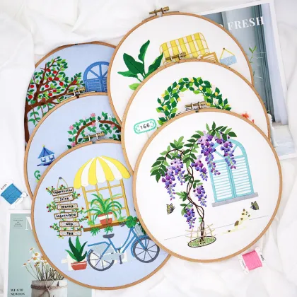Wholesale 3D Courtyard Style Embroidery DIY Kit