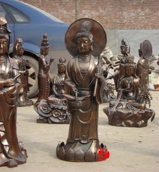 casting bronze buddha sculptures with fish statue