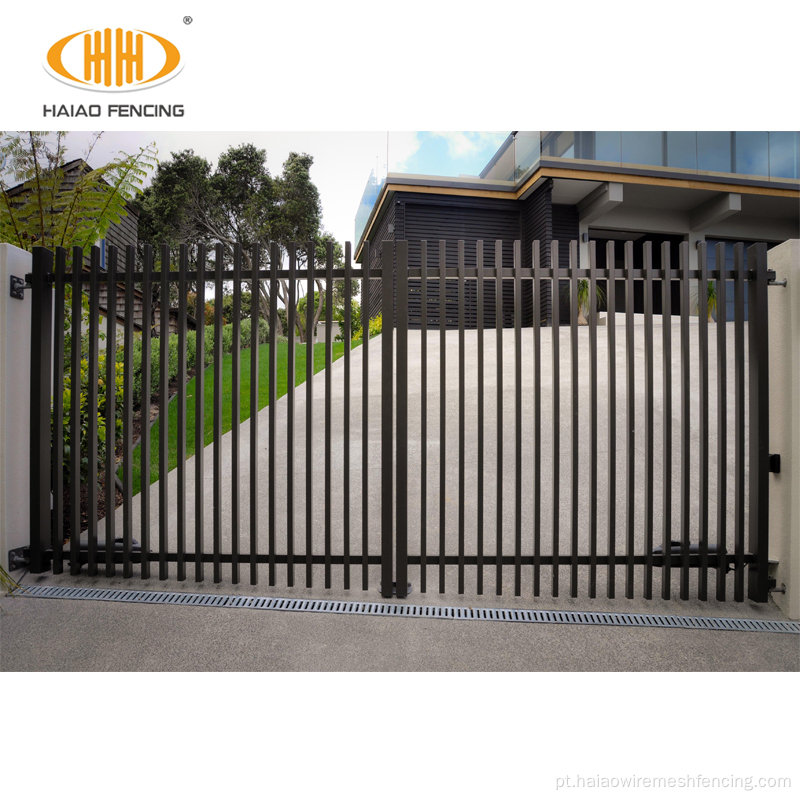 Designs elegantes de portões principais de ferro soldado personalizado