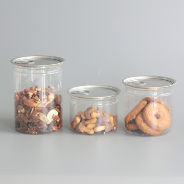 Aoyi Custom Empty Plastic Cans 17ml 250ml 300ml for Nut Cookie