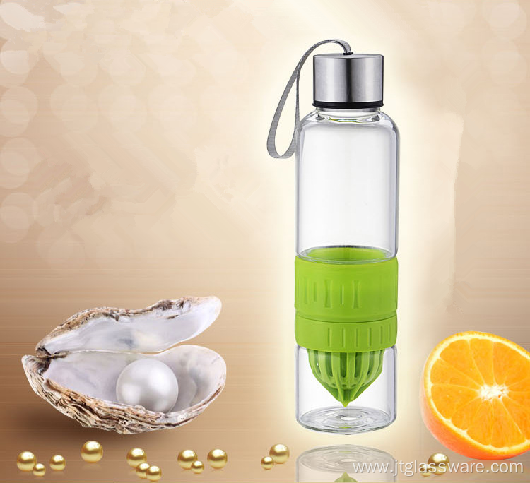 2016 new products glass water bottle with straw