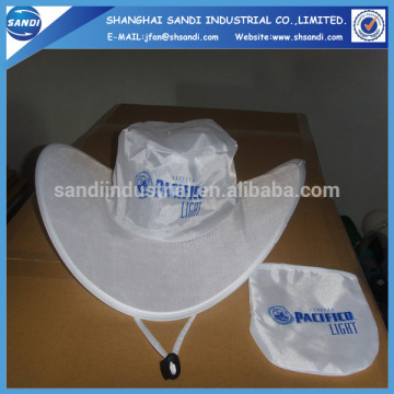 high quality logo printing nylon folding pocket hat