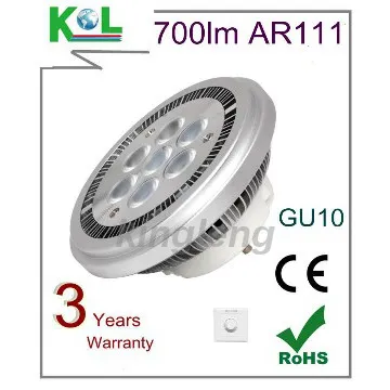 AR111 12W G10 led LAMP 700lm 3 year warranty