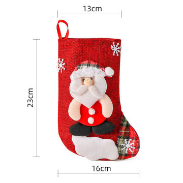 Candyland Polyester Sock Snowman Ornaments for Christmas Decor