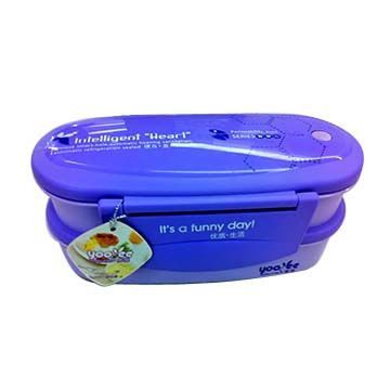 2-layer Plastic eco-friendly healthy lockable insulated lunch box