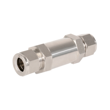 Valbée anti-retour à double ferrule en acier inoxydable 70bar