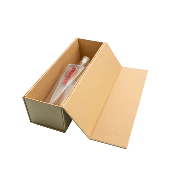 High Grade Kraft Cardboard Wine Nude Packaging Box