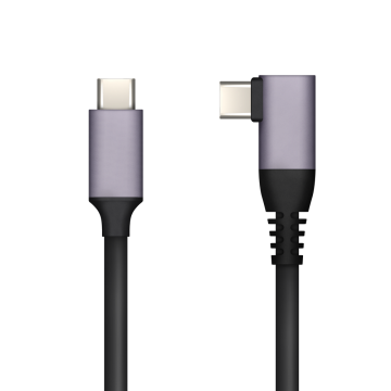 High-Speed USB-C 90-Degree Bend Data Cable with Thunderbolt3