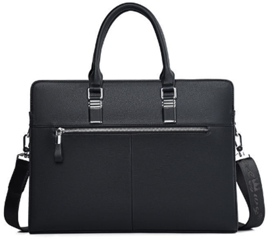 Three-dimensional Silhouette PU Black Business Briefcase