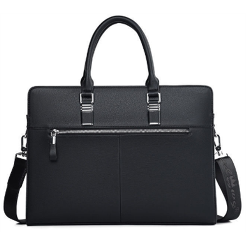 Three-dimensional Silhouette PU Black Business Briefcase