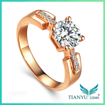 14k yellow Gold Halo Diamond Moissanite Engagement Ring