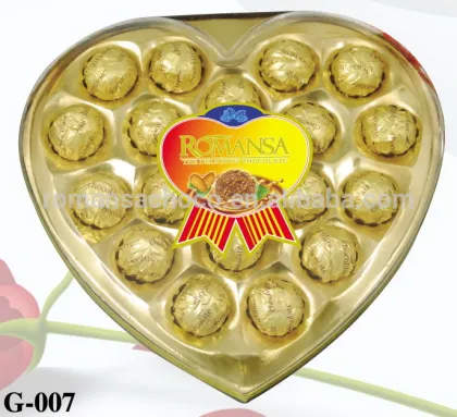 18PCS Heart Compound Chocolate with Peanut 230g