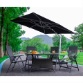 Logo stampato personalizzato Portable Luxury tela boho tela sferrata patio esterno patio da sole in legno ombrelloni con nappe con nappe