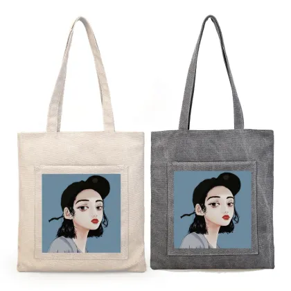 Custom single shoulder canvas bag with canvas bag