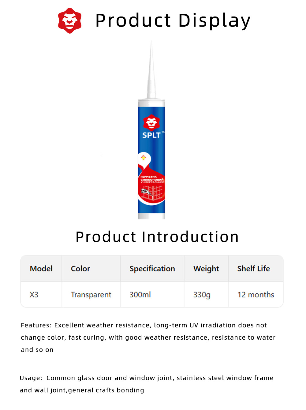 Glass Adhesive for Steel Window Joints X