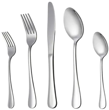 Hot Selling 304 Stainless Steel Portable Flatware Sets: Knife, Fork, and Spoon