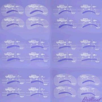 24 Pcs 24 Style Eyebrow Stencil Eye Brow Template Shape Plastic Makeup