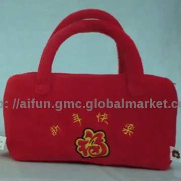 Lady Handbag plush material, Happy New Year present