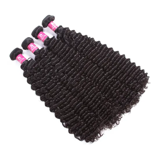 BIS Deep wave bundles the length 12 to 24inches remy hair bundles raw virgin human free sample Brazilian cuticle aligned hair