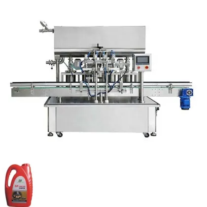 Engine Oil Filling and Labeling Machine Line