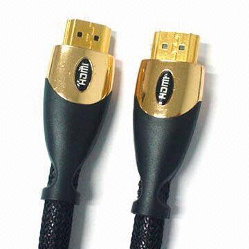 HDMI Cable with Gold-plated Connector, Suitable for HDMI Monitors, A/V Receivers, and HDTV