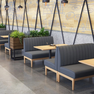 Customized Modern Leather Sofa Seating Set for Restaurants