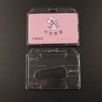 Double-Sided Card Holders: Transparent Hard Plastic Card Holders for Secure Storage and Display