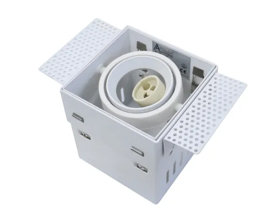 Adjustable Square GU10 Ceiling Grille Lamp Housing for Hotel Mr16 Frame LED Down Light Fitting