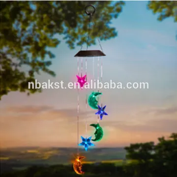 Color changing wsolar wind chime light wholesale