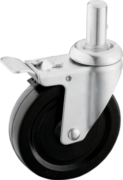 Medium Duty Round Stem Rubber Wheels