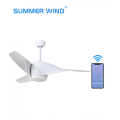 Ventilateur de plafond wifi simple blanc pur blanc pur