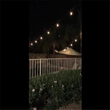 Outdoor festive bar garden wedding decoration string lights E26 / E27 lamp holder with S14 LED
