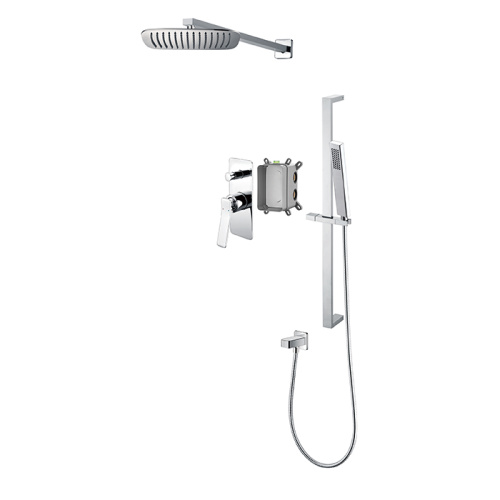 Black Matte Brass Shower Set For Bathroom