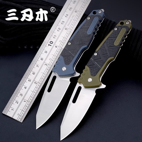 SANRENMU 7090 outdoor folding knife outdoor mini sharp knife for defense of military industry knife