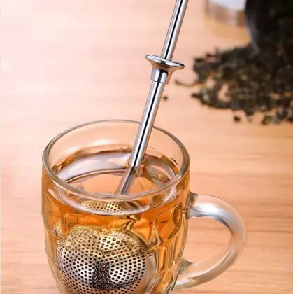 Round Stainless Steel Tea Steeper
