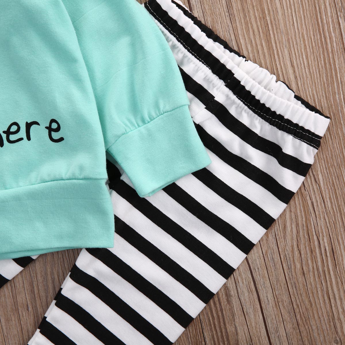 Citgeett kids Autumn style infant clothes baby clothing sets Long Sleeve Cotton Hooded Tops Jacket +Striped Pants Outfit Set