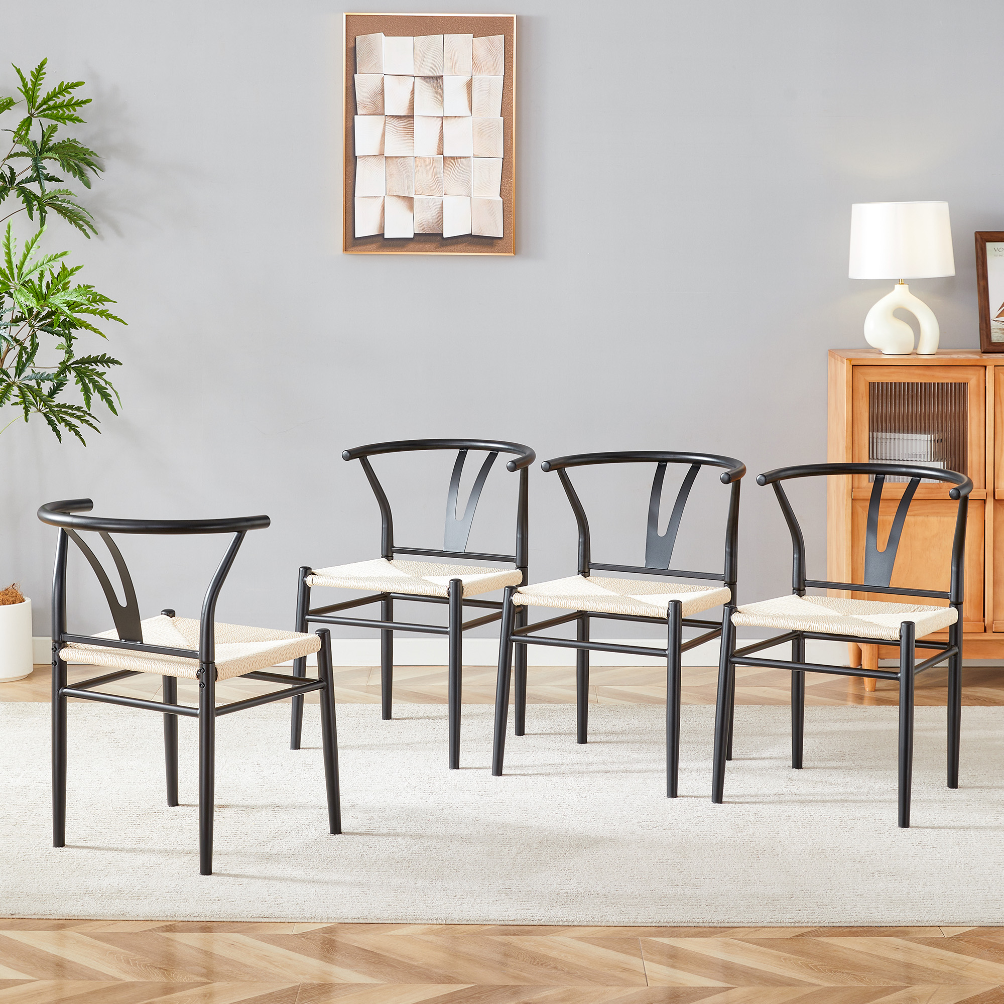 stylish modern chair with rope trim
