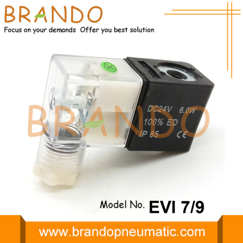 الملف اللولبي EVI 7/9 24VDC 6W 100٪ ED IP65