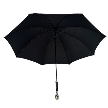Paraguas de desfile de moda con estilo, mango largo, cabeza de metal