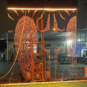 Cortina de água digital externa para piscina