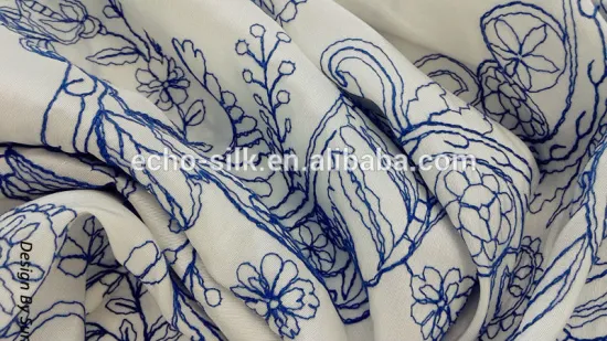 eco-friendly silk fabric,silk embroidery fabric ,make to order