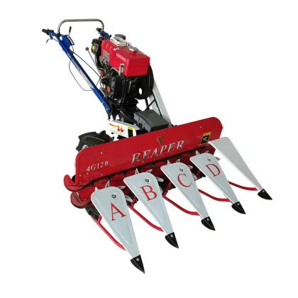 Walking Tractor Paddy Combine Harvester Wormwood Rice Reaper Harvest Machine For Wheat
